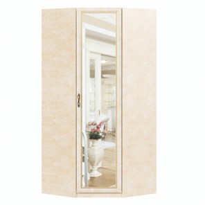 Угловой распашной шкаф Александрия с зеркалом ЛД 625.062, Рустика/Кожа Ленто в Твери