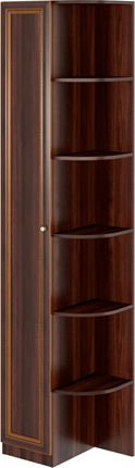 Угловой шкаф-стеллаж Беатрис М13 левый (Орех Гепланкт) в Твери - изображение