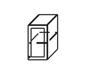 Шкаф кухонный Верона настенный однодверный с полкой 718*400*320 мм, гланец/софт в Твери