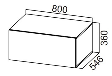 Шкаф кухонный настенный Стайл, ШГ800г/360 горизонтальный, МДФ в Твери