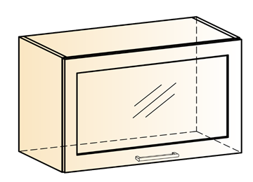 Навесной шкаф Яна L600 Н360 (1 дв. рам.) в Твери