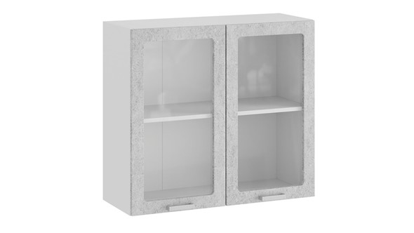 Кухонный шкаф Гранита 1В8С (Белый/Бетон снежный) в Твери - изображение