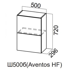 Шкаф навесной на кухню Модерн New барный, Ш500б(Aventos HF)/720, МДФ в Твери