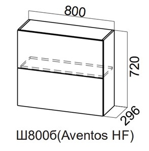 Шкаф навесной на кухню Модерн New барный, Ш800б(Aventos HF)/720, МДФ в Твери