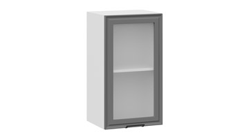 Настенный шкаф Белладжио 1В4С (Белый, Софт графит) в Твери