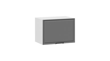 Навесной шкаф Белладжио 1В5Г (Белый, Софт графит) в Твери