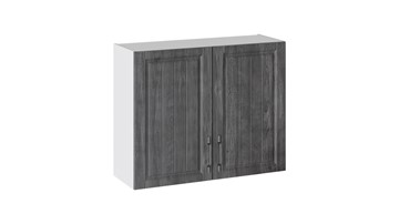 Кухонный навесной шкаф Прованс (Белый глянец/Санторини темный) В_72-90_2ДР в Твери