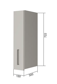 Навесной кухонный шкаф В7 15, Бетон пайн/Антрацит в Твери