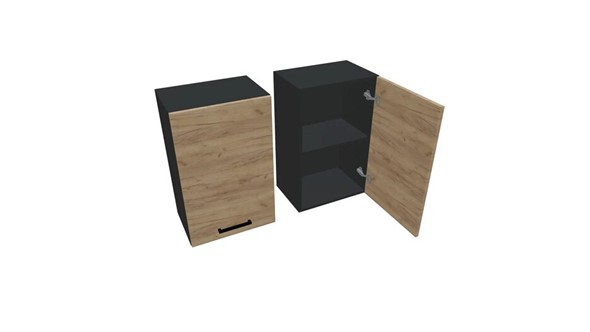 Кухонный навесной шкаф В7 45, Дуб крафт/Антрацит в Твери - изображение