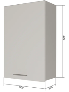 Кухонный шкаф ВС9 60, Сатин/Белый в Твери