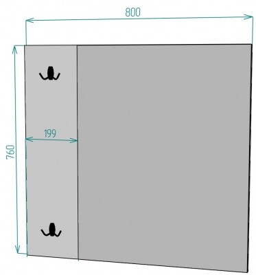 Зеркало навесное Лофт Z10, Белый в Твери - изображение 1