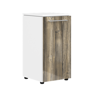 Низкий шкаф колонна MORRIS Дуб Базель/белый MLC 42.1 (429х423х821) в Твери