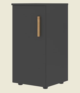 Низкий шкаф колонна с глухой дверью левой FORTA Черный Графит FLC 40.1 (L) (399х404х801) в Твери
