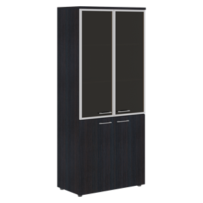 Шкаф комбинированный с дверьми в алюминиевой рамке и топом XTEN Дуб Юкон XHC 85.7  (850х410х1930) в Твери