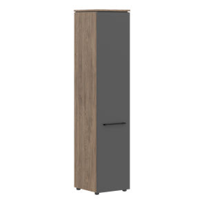 Шкаф колонка  высокий с глухой дверью MORRIS TREND Антрацит/Кария Пальмира MHC 42.1 (429х423х1956) в Твери
