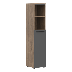 Шкаф высокий колонна со средней дверью MORRIS TREND Антрацит/Кария Пальмира MHC 42.6 (429х423х1956) в Твери