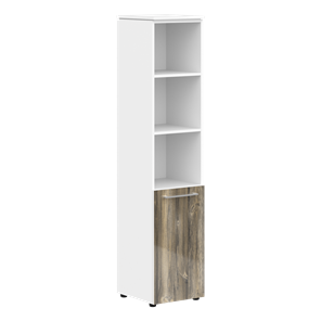 Шкаф высокий MORRIS  Дуб Базель/ Белый MHC 42.5  (429х423х1956) в Твери