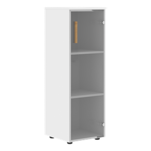 Средний шкаф колонна со стеклянной дверью правой FORTA Белый FMC 40.2 (R) (399х404х801) в Твери