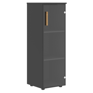Средний шкаф колонна со стеклянной дверью правой FORTA Черный ГрафитFMC 40.2 (R) (399х404х801) в Твери