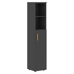 Высокий шкаф с глухой средней дверью  правой FORTA Черный Графит  FHC 40.6 (R) (399х404х1965) в Твери