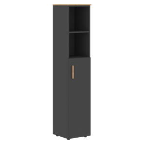 Высокий шкаф колонна с глухой средней дверью правой FORTA Графит-Дуб Гамильтон   FHC 40.6 (R) (399х404х1965) в Твери