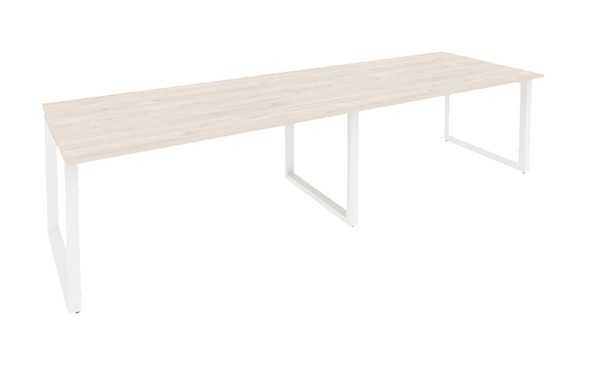 Конференц-стол для переговоров O.MO-PRG-2.4 Белый/Денвер светлый в Твери - изображение