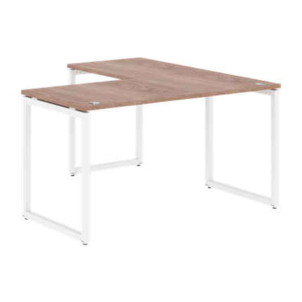 Письменный стол угловой левый XTEN-Q Дуб-сонома- белый XQCT 1415 (L) (1400х1500х750) в Твери - изображение