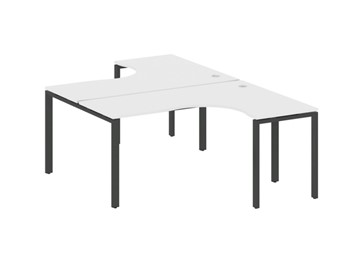 Офисный стол на металлокаркасе Metal System БП.РАС-СА-2.4 Белый/Антрацит в Твери