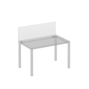 Экран для стола 120 на белом металлокаркасе фронтальный Комфорт КФ, белый премиум (120x45x1.8) К.Б 841 в Твери