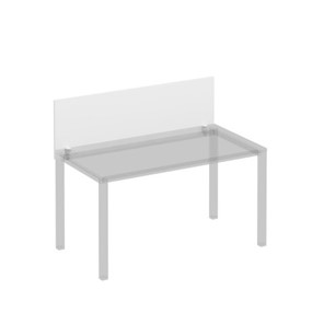 Экран для стола 140 на белом металлокаркасе Комфорт КФ, белый премиум (140x45x1.8) К.Б 842 в Твери