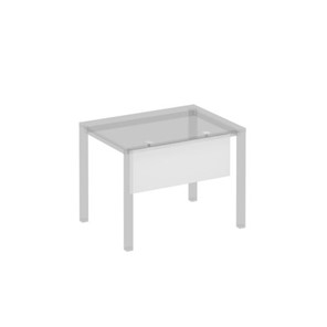 Экран стола защитный (ДСП) с кронштейнами для стола 100 на белом металлокаркасе Комфорт КФ, белый премиум (85x3.2x1.8) К.Б1 810 в Твери