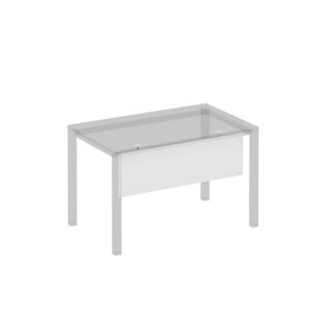 Экран стола защитный (ДСП) с кронштейнами для стола 120 на белом металлокаркасе Комфорт КФ, белый премиум (120x3.2x1.8) К.Б1 812 в Твери