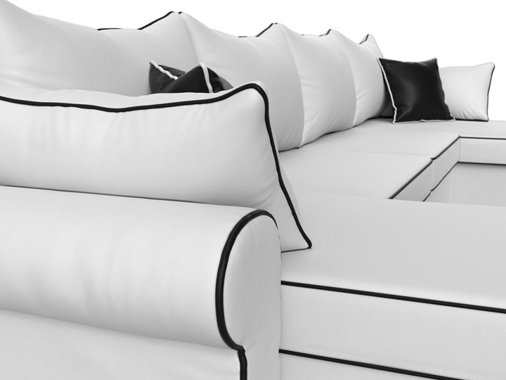 Большой П-образный диван Элис, Белый (экокожа) в Твери - изображение 5