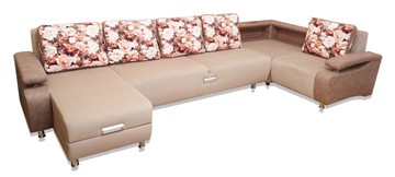 П-образный диван Престиж-15 люкс с полкой в Твери