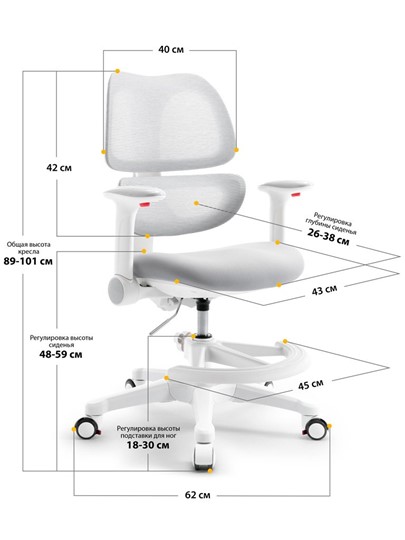 Детское растущее кресло Dream Air Y-607 G в Твери - изображение 2