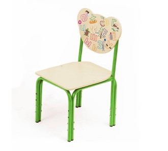 Детский стул Кузя 1-3 Азбука (Зеленый) в Твери