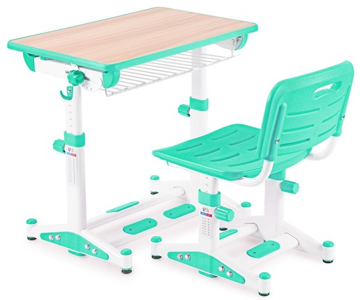 Растущая парта + стул трансформер LK 09, зеленый в Твери - изображение
