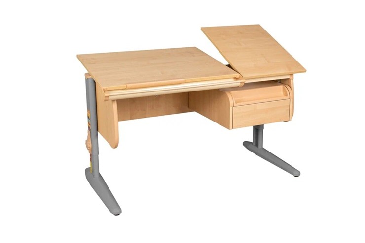 Детский стол-трансформер 1/75-40 (СУТ.25) + Tumba 1 Бежевый/Серый/Бежевый в Твери - изображение 2