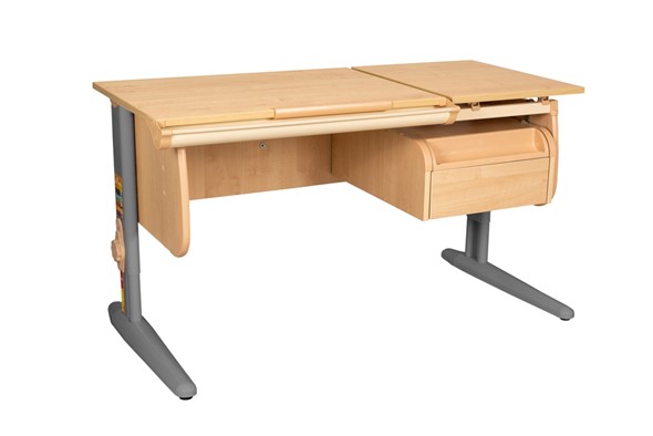 Детский стол-трансформер 1/75-40 (СУТ.25) + Tumba 1 Бежевый/Серый/Бежевый в Твери - изображение