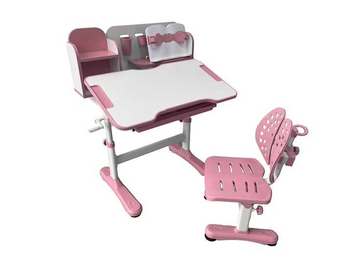 Растущая парта + стул Vivo Pink FUNDESK в Твери - изображение 1