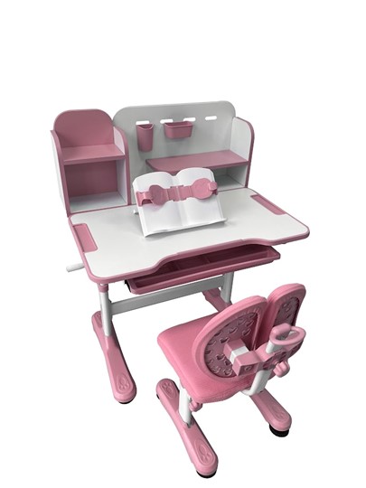 Растущая парта + стул Vivo Pink FUNDESK в Твери - изображение 2