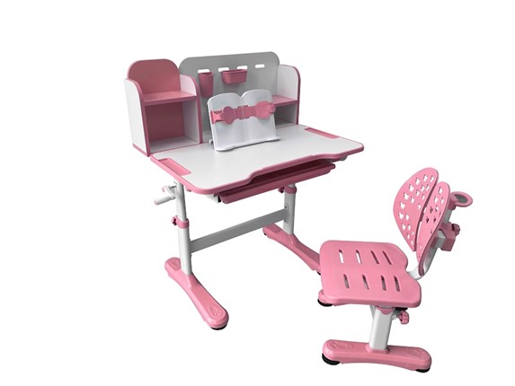 Растущая парта + стул Vivo Pink FUNDESK в Твери - изображение