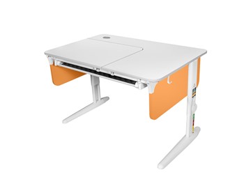 Растущий стол L/70-45 (СУТ 62) с лотком, белый/белый/оранжевый в Твери